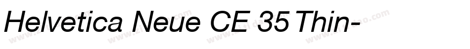 Helvetica Neue CE 35 Thin字体转换